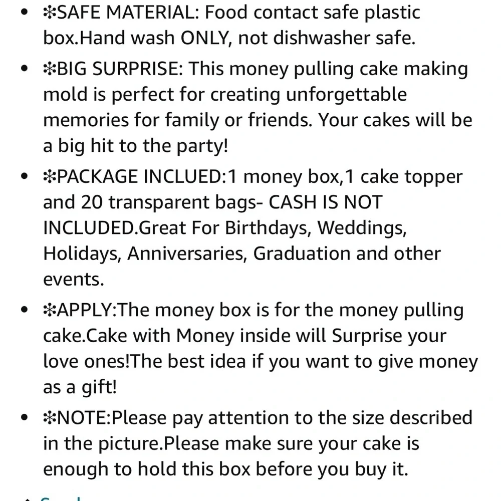 Cake money box